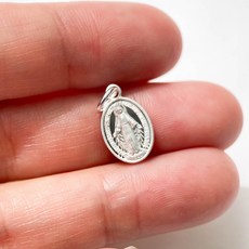 귀여운 순수 925 스털링 실버 암 성모 마리아 매력 펜던트 여보석 Spiriti Pendulo Eternal Match, [01] 1.4cmx0.9cm