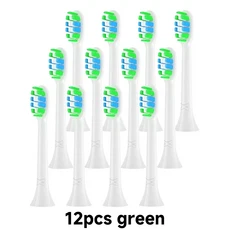 4/8/12/16개 교체용 칫솔모 필립스 호환 전동 4100, 10 12PCS Green