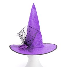 파티팡 할로윈 소품 럭셔리 플라워 마녀모자