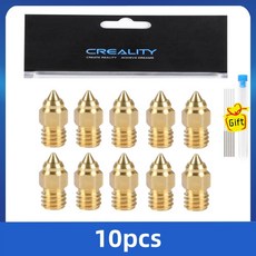 CR SE 호환 황동 도금 강철 ENDER CR10 노즐 6MM V2 CR5 구리 MK8 경질 S1, 0.8mm, 10PCS s
