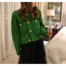 [그레이스로즈] 트위드느끼므 가디건 색감 예쁜 럭셔리 가디건 3가지색상