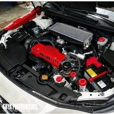 SUYA SUBARU WRX/Wagon VB/VN 排風翅Pulley蓋 引擎室裝飾保護罩 多色可選, 1個, 螢光桃,Pulley蓋