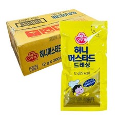 [제이케이푸드] 오뚜기 일회용 허니머스타드 12g X 200개 / 허니머스터드 머스터드소스 머스타드소스, 1박스