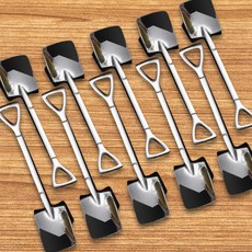 쥬시안 삽모양 디저트 스푼 포크, 네모삽스푼, 10개