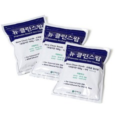 뉴 클린스왑 대용량 지퍼백 160g 알콜솜 소독솜, 3개