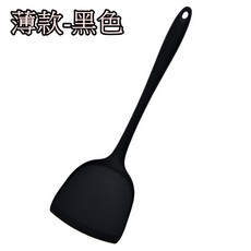 立雅小舖 矽膠鍋鏟 不沾鍋專用 耐高溫, 薄款黑色, 1個