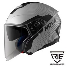 iRiE NOVA 3.0安全帽 抗刮消光奧迪灰/黑灰 3/4安全帽 Reset BL11 極度風速, 奧迪灰/黑灰