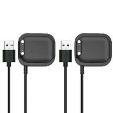 HIRREO FV15 밀리터리 스마트 워치 충전기와 호환 USB 충전 Cilp 도크 교체 충전 FV15 EF15 시계와 호환 (블랙+블랙) 148302, 블랙+블랙