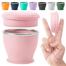 Sinyon 접이식 여행용 컵 BPA 프리 재사용 가능한 물컵 뚜껑과 휴대용 스트랩이 있는 경량 음료 컵 캠핑 여행 공항 호텔용 식기 세척기 사용 가능한 실리콘 컵, 핑크