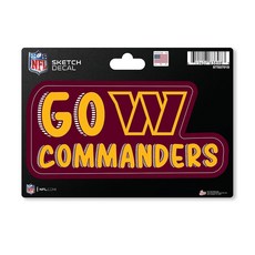 148571 Rico Industries NFL 풋볼 캐롤라이나 팬서스 빈티지 룩 4\" X 6\" 데칼, Washington Commanders Sketch L