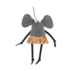 Record 軟木塞絨毛貓咪磨牙玩具 大象造型 長19.5x寬8.5cm, 1個, 大象(長19.5x寬8.5cm)