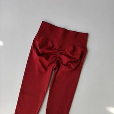 요가 필라테스 제품 하의 헬스 바지 긴기장 트레이닝 요가복 피트니스 팬츠 스포츠웨어 여성의류, 23.스칼렛레드 링클프리 S