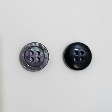 유화 화산송이 항균 기능성 각테 단추 11.5mm 10개 19컬러, 18 차콜