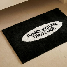 무드릭스 부드러운 워셔블 롱파일 발매트 욕실매트 주방매트 블랙파인드, 단일