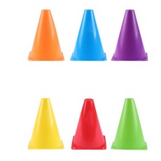 체육대회 훈련 운동 게임 플라스틱 컬러 꼬깔콘x5개 축구용품접시콘, 퍼플