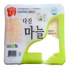 100국산 다진마늘 400 g x 2 팩 / 꽁지제거 간마늘, 400g, 1개