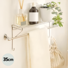 리쥬아 스텐304 수건걸이 거치선반, 1개, 실버