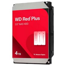 Western Digital 2TB WD Red Plus NAS 내장 하드 드라이브 HDD - 5400RPM SATA 6Gb/s CMR 64MB 캐시 3.5인치 -WD2, Red Plus 웨스턴디지털 141927 580601, 4TB