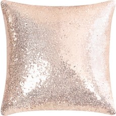uxcell 1 PC Sequin 던지기 베개 커버 반짝이는 편안한 새틴 쿠션 파티크리스마스추수감사절새해 장식용 16 x 인치 로즈 골드
