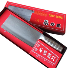 水里菜刀王鋼柄四號片刀 白鐵不鏽鋼中式廚刀 料理刀 切魚切肉切菜 超耐用 鋒利 廚房刀具, 鋼柄 四號片刀, 1個