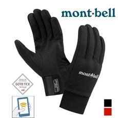 日本 mont-bell 1118475 女 Ws Trekking Gloves 防風防撥保暖透氣觸控手套, 紅,M, 1個