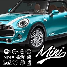 미니쿠퍼 스티커 2세대 3세대 4세대 전차종호환 폰트 레터링 데칼 실외 익스테리어 꾸미기, 1개, LT-6W