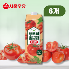 서울우유 프루티홈 토마토, 6개, 1L