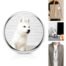 FDUCE 디지털 액자 캔뱃지 e-배지 블루투스 전자 마크 badge 사진 전송 동영상 아이돌 굿즈 전자 gif 맞춤 캔뱃지 스마트 1.7인치 디스플레이 뱃지 64/32M메모리, 32M메모리, 화이트