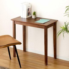 도시샤 PT7540-NA 개인 테이블 식탁 컴팩트 1인용 폭 29.5인치(75cm) 깊이 15.7인치(40cm) 높이 27.6인치(70cm) 천연 연갈색 나무, Braun