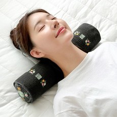 연예인이 사용한 경추베개, 편백큐브, 1개, 피그먼트 차콜