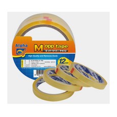 펜썰/알파OPP투명테이프(12mmX25M-4롤)/다용도테이프, 1개