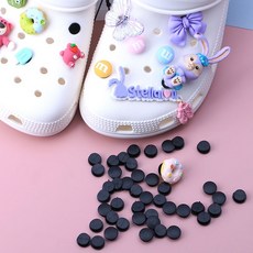 B.P飾品專賣 十二月新款-超迷你洞洞鞋 娃娃鞋 DIY 鞋上鞋 鞋中鞋 迷你鞋子 袖珍 吊飾 配飾 專用鞋扣, 1個, 洞洞鞋專用鞋扣-五個