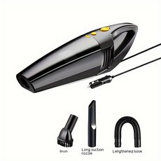 緊湊型乾溼兩用車載吸塵器, 1個, Black