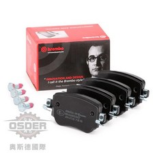 Brembo 後煞車來令片 2K5698451B 適用於 SHARAN CADDY, 1個, 陶瓷纖維-少異音、少粉塵(新版是銀色)