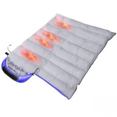 충전식 발열침낭 USB침낭 히팅 겨울 사무실 방한 보온 이불형 겨울캠핑 캠핑용품, 1.8kg 블루