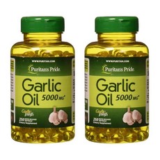 퓨리탄스 프라이드 마늘 오일 5000mg 소프트젤, 2개, 250정