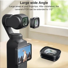 쿠쿠스토어 DJI 오즈모 Pocket 3 돋보기 렌즈 40 ° 광각 필터 유리 2배 줌 자기 디자인 빠른 설치, 03 wide-angle lens