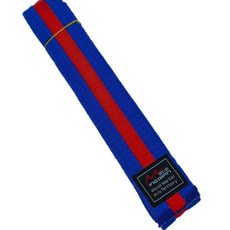 월드 태권도 연방 벨트 스트라이프 옐 그린 화이트 블루 레드 주니어 중급 프로세싱, 1개, 10. Red Stripe 3rd Kup