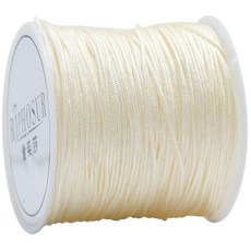 精選72號玉線手工編織繩：DIY手鍊項鍊吊墜編繩材料，多色可選, 72號玉線米白45米送20顆珠子, 1個