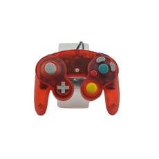 조이스틱 투명 컬러 유선 게임패드 컨트롤러 조이패드 단일 지점 포함 게임큐브 PC N-G-C, 1개, Transparent red
