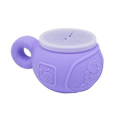 손잡이와 뚜껑이 있는 유아용 실리콘 스낵 볼 BPA 및 프탈레이트 프리 12개월 이상, 윌로