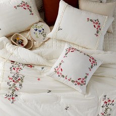 효재 로즈와일드 광목 차렵 더블퀸 Q 봄가을 간절기 사계절 혼수 선물 먼지없는 이불 세트