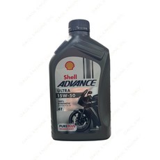 Shell Advance 15W50 Ultra 4T 오토바이 오일 1L, 쉘 어드밴스, 1개