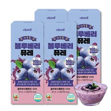 짜먹는 블루베리 스틱 통째로 간 블루베리 퓨레, 4박스, 20ml
