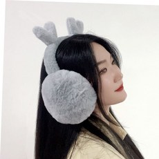 방한이어머프 하트뿅뿅 퍼 귀마개 보온귀덮개 접이식귀마개, 본상품
