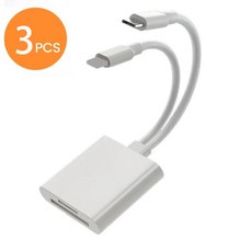 In 카드 리더 메모리 멀티 Lightning 스마트 PC 유형 노트북 SD TF 어댑터 없음 필요, 3pcs 2 in 1, 1개