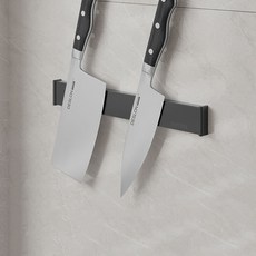 304 스텐 마그네틱 자석 칼 걸이 거치대 주방 싱크대 블럭, 1개, 블랙 30cm