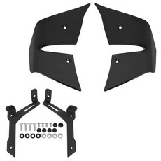 CB1000 CB 1000 호넷 2025 오토바이 네이키드 프론트 다운포스 스포일러 비크 노즈 콘 윙렛 에어로다이나믹 윙 디플렉터, 01 Gloss black