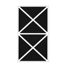 견출지 칼라모양스티커 7매입 검정색 큰세모(65X30) 326-1BK