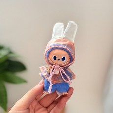 더몬스터즈 4세대 내마음속의 비밀번호 10cm 인형호환 인형옷 미니몬스터 인형옷 형옷만 인형불포함, 토끼 우비, 1개